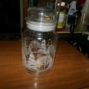 Libby glass canister jar.